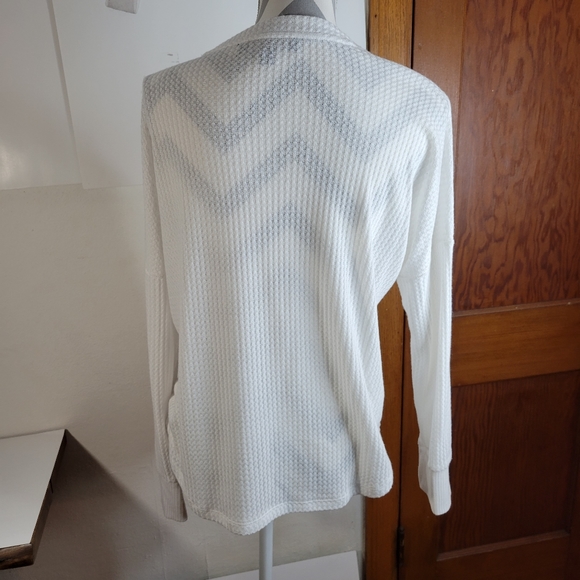 Womens Tommy Hilfiger White waffle weave button front cardigan Size Med - Picture 3 of 8